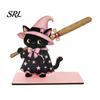 Wooden Roll Paper Stand Halloween Towel Holder, Cute Patchwork Ghost Napkin Stand, Holiday Home Accents Rustic Dispenser for Kitchen Dining