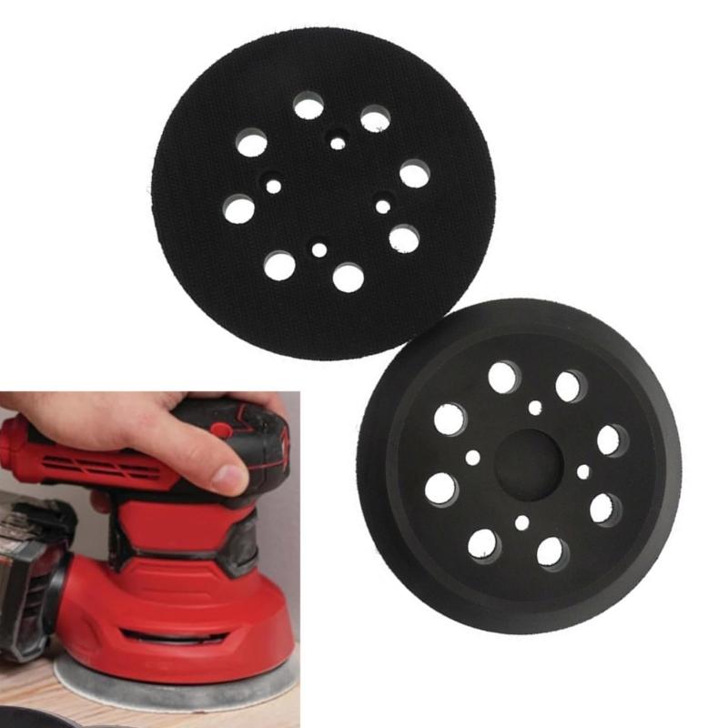 5Inch 8 Hole Replacement Sanding Pad Heavy Duty Rubber Base Plate for Efficient Dust Removal Power Tool Accessories 2pcs