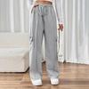Women's Elastic High Waist Patchwork Straight-Leg Pants - 2025 New European & American Style