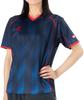 Nittaku Table Tennis Game Rayslash Sizes JTTA Size NW2225 Shirt, Shirt, Unisex, Sweat-wicking, Quick-drying, Stretch, 130cm-2XO, Approved, Navy, S,