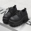 British Style Small Leather Shoes Couple'S New Big Head Single Shoes Platform Muffin Casual Derby Shoes 6113-W