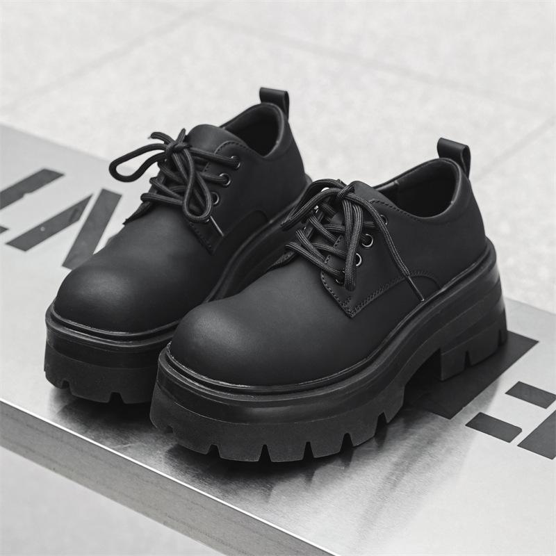 British Style Small Leather Shoes Couple'S New Big Head Single Shoes Platform Muffin Casual Derby Shoes 6113-W