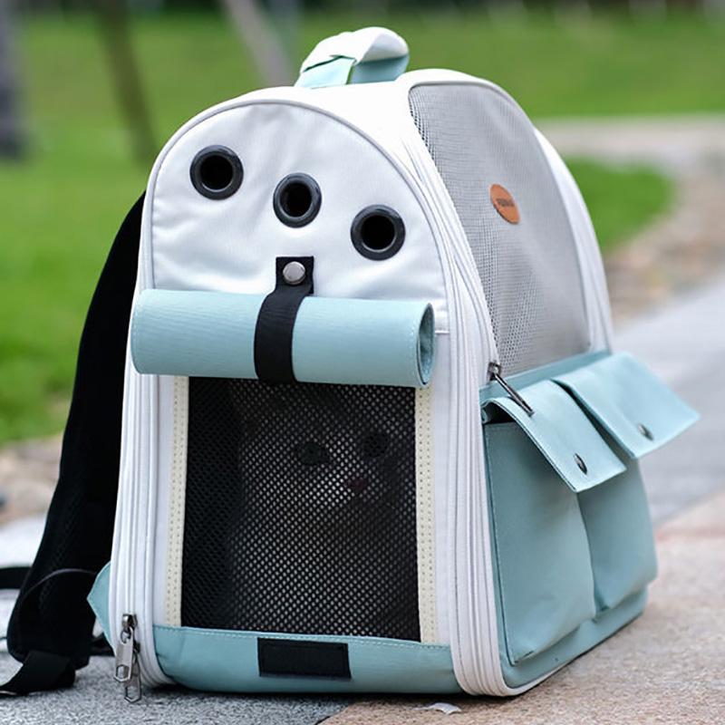 Pet Backpack Portable Cat and Small Dogs Outdoor Carrier Foldable Ventilated Design Large Cat Dog Backpack Carrier Bag