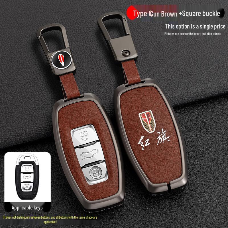 2023 Hongqi EQM5/PLUS Key Case with Metal Shell Buckle