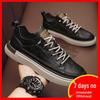 2025 Men's Trendy Autumn White Leather Casual Sports Shoes