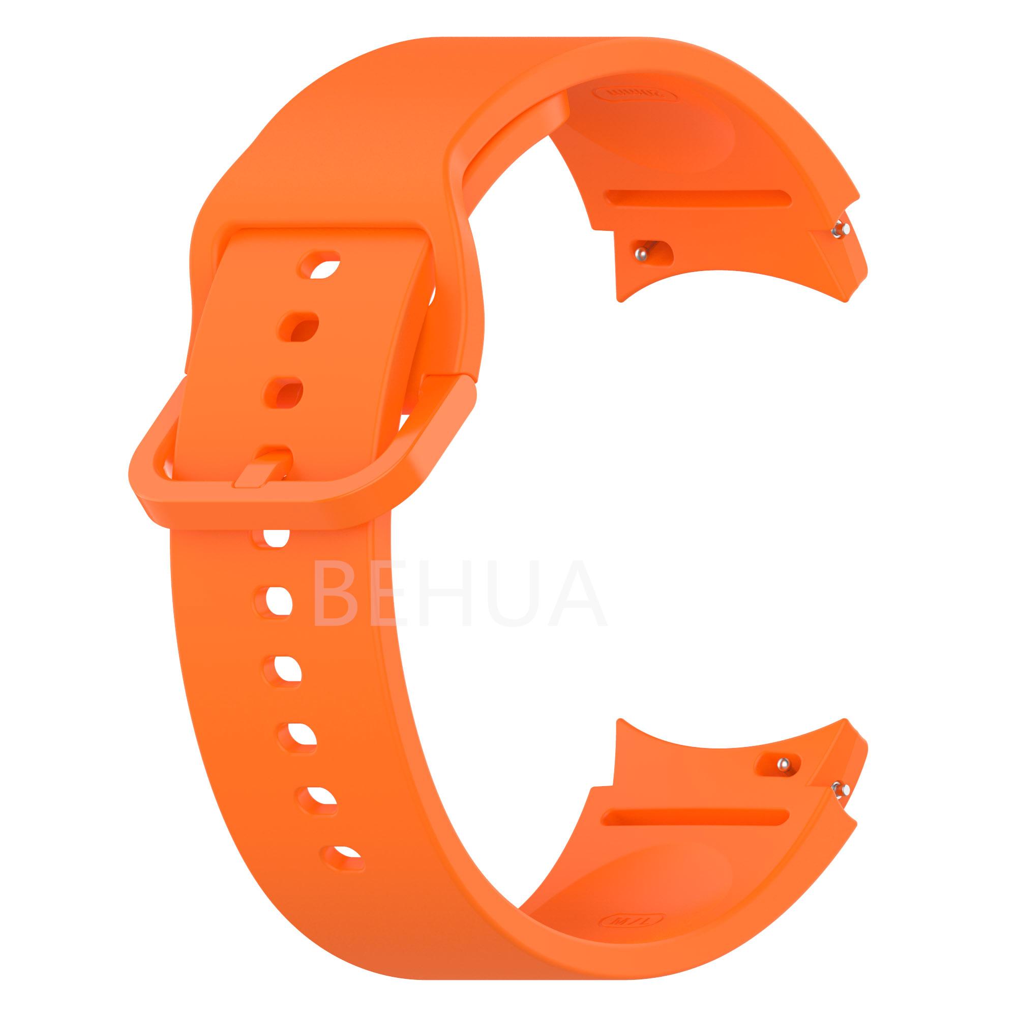 

Ремешок 20 мм для часов Samsung Galaxy Watch 6 5 4 40 мм 44 мм classic 47 мм 43 мм Ремешок Браслет Силиконовый Наручный ремешок Пластиковая застежка 20mm оранжевый