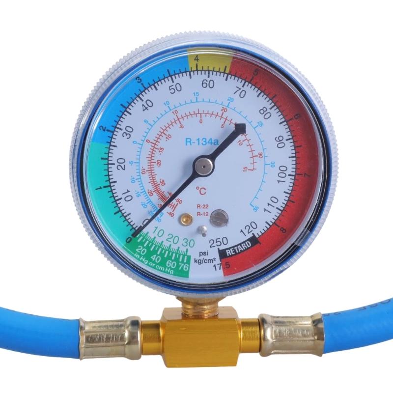 R134a Air Conditioning Recharge Hose Set With Accurate Pressure Gauge Charge Hose For Efficient Cooling
