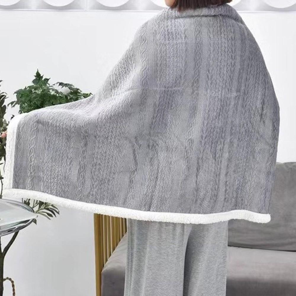 Warm Flannel Blanket Shawl Thicken Women Scarf Casual Warm Shawl  Bedroom