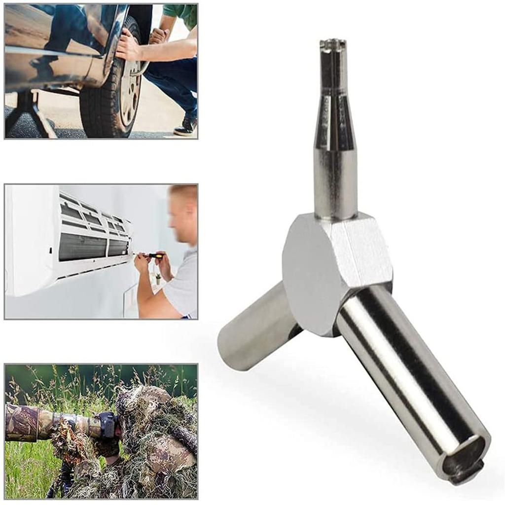 Multifunktionales Ventilschlüsselwerkzeug für effizientes Ausbauen und Einbauen verschiedener Ventile mit ergonomischen Griffdesigns
