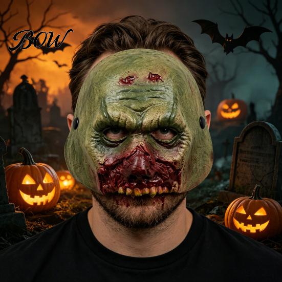 Scary Undead Cosplay Mask Halloween Zombie Mask, with Realistic Rotting Texture Design, Breathable PU Foam for Parties And Props Lightweight