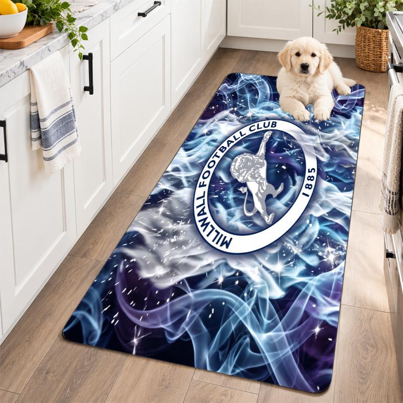 Flannel Kitchen Mat Millwall Football Soft Area Rug Non Slip Floor Carpet Home Decoration