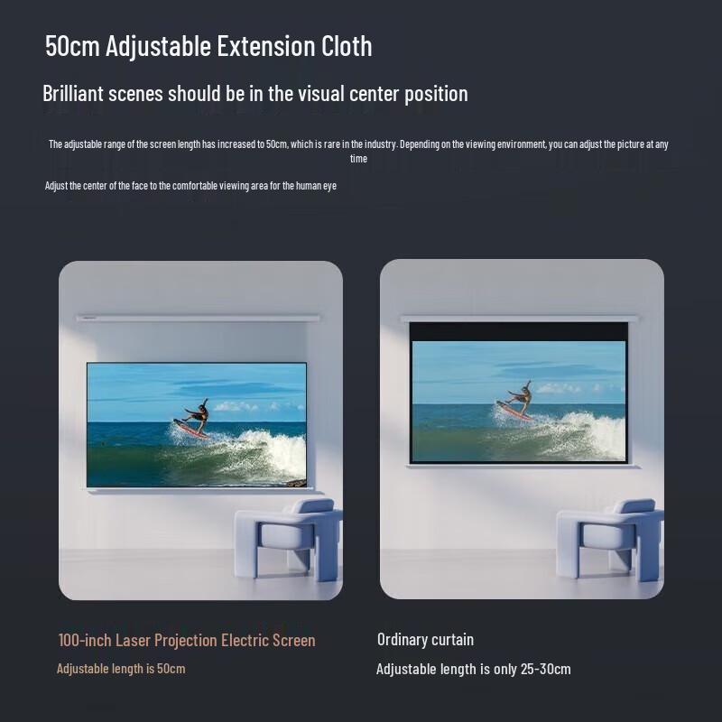 JmGO N1 Series 100-inch Electric Floating Projector Screen