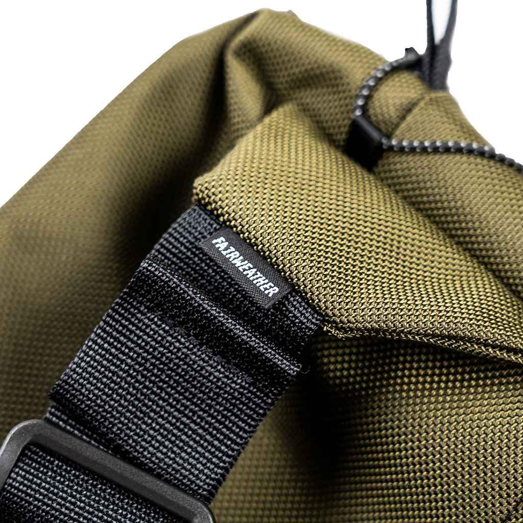 FAIRWEATHER Ballistic/Oliven Hoftesekk, Ballistisk Nylon, Oliven, Midjeveske, Sykkeltur