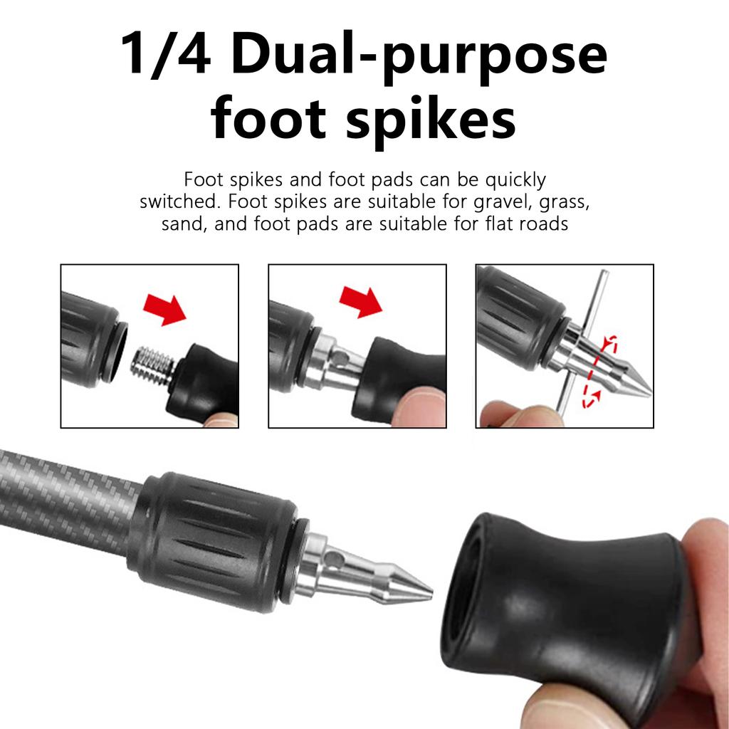 3Pcs 1/4inch Tripod Rubber Foot Antislip Screws Monopod Foot Pad Feet Mount Rubber Spikes Tripod Feet Mat Photography