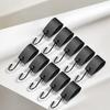 Συσκευασία 10 Μεταλλικών Γάντζων σε Σχήμα S με Δερμάτινο Κρίκο Γάντζος Παραθύρου Γάντζος Παντελονιού για Μπάνιο Υπνοδωμάτιο Σαλόνι