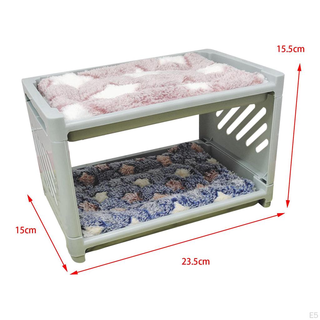 Bed House, with Sleeping Mat Bunny Hideout Hut, Winter Warm Pet Shelter for Cage Accessories Hamster