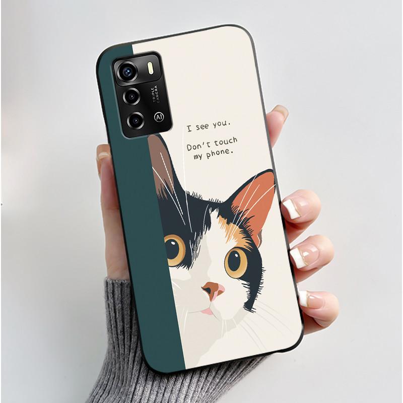 Casing For ZTE Blade V40 Vita 8045/A72 4G Case Luxury Dragon Cute Cool Boys Girls Black Matte Soft TPU Silicone Shell Back Cover