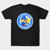 Men Black Print T-shirt Blue Valley High No-Cut Transfer Paper Print Cotton Tshirt