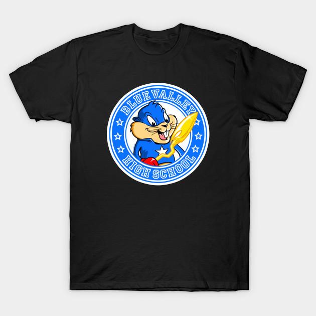 

Men Black Print T-shirt Blue Valley High No-Cut Transfer Paper Print Cotton Tshirt XL чёрный