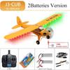 Parkten RC Plane RTF 2.4G Brushless Motor 3D/6G Remote Control Airplane Wltoys A160 Upgraded J3-CUB Yellow And RED Ready To Fly