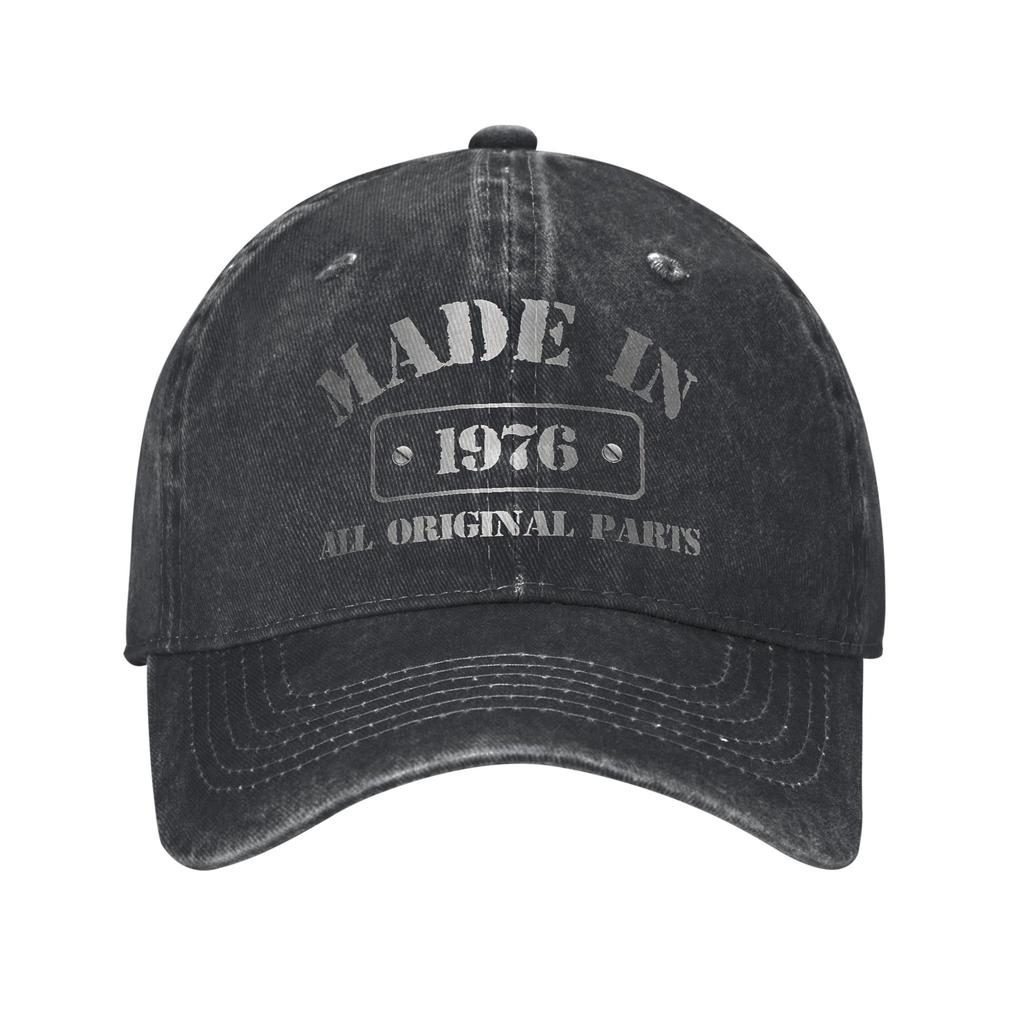 Mężczyźni Kobiety Urodzeni w 1976 roku vintage wiek 50 lat zabawny 50. urodziny Czapka Akcesoria Czapka z daszkiem Vintage Snapback Hat