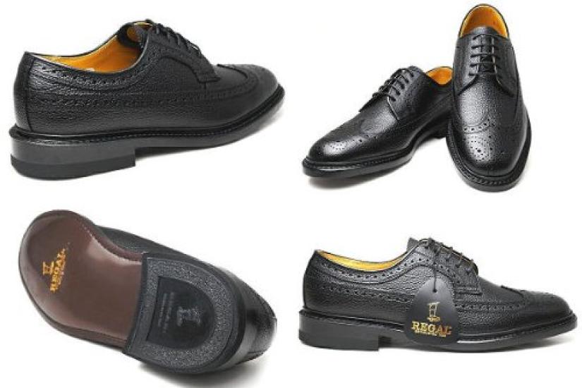 Pánské boty Wingtip 2585N černé [Regal] 24,5 cm