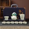 Fuzhu Ru Kiln Brewing Teapot Xishi Pot Tea Set Kung Fu Complete Set Ceramic Gift Box Company Gifts