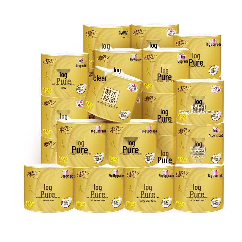 Qingfeng Virgin Wood Pulp 4-Ply Toilet Paper