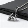 Viking Axe Necklace for Men,Vintage Stainless Steel Pirate Runes Necklace,Rock Punk Jewelry Gift for Dad Son Husband BBF
