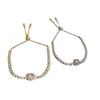 Korean Style Elegant Adjustable Zirconia Square Bracelet - Versatile, Light Luxury Hand Jewelry