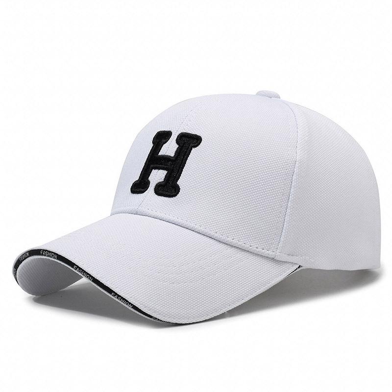 H Letter Embroidery Baseball Cap Outdoors Breathable Sun Protection Peaked Hat