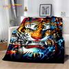 Beast Animal Tiger, Sabretooth Cartoon Soft Plush Blanket,Flannel Blanket Throw Blanket for Living Room Bedroom Bed Sofa Picnic