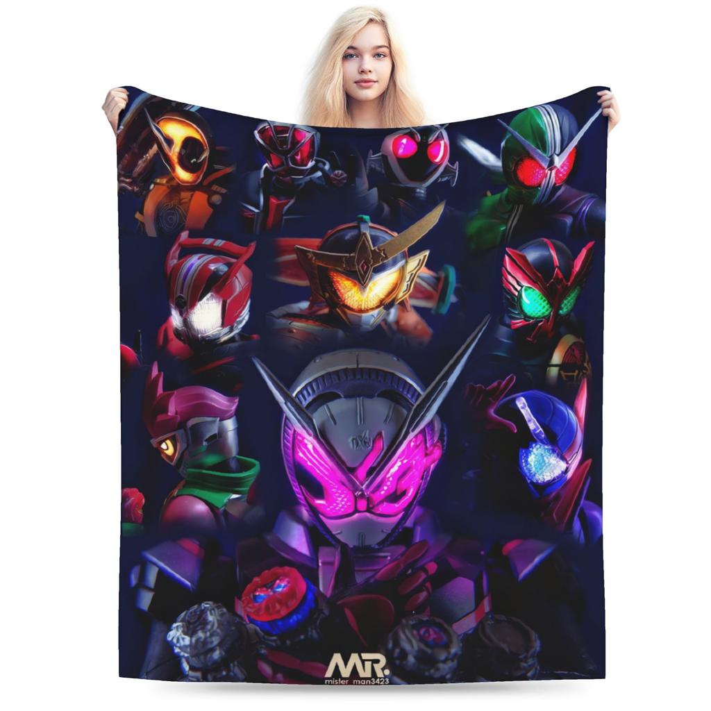Kamen Rider Blanket Warm Novelty Plush Throw Blanket For Child Outdoor Flannel Bedspread Bed Cover