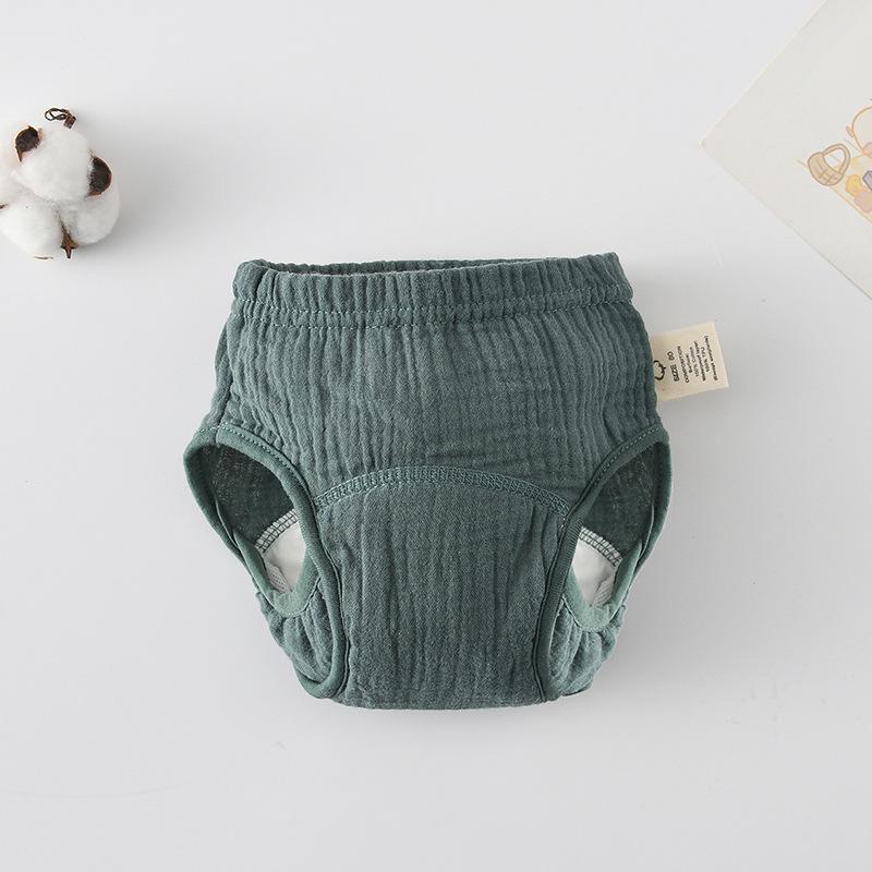 Korean Style Winged Baby Gauze Pull-up Pants: Pure Cotton Diaper Cover & Training Pants