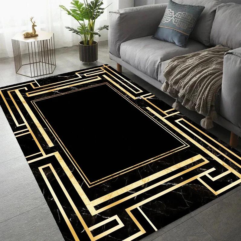 Modern Luxury Large Area Rug Soft Washable Carpet for Living Room Bedroom Home Decor Simple Household Mat
