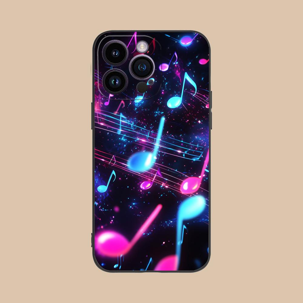 Musical Note Staff Mobile Phone Case for iPhone 17 16 15 14 13 12 11 X XR XS 8 7 Air Pro Max Plus Mini Colorful Cover Luxury