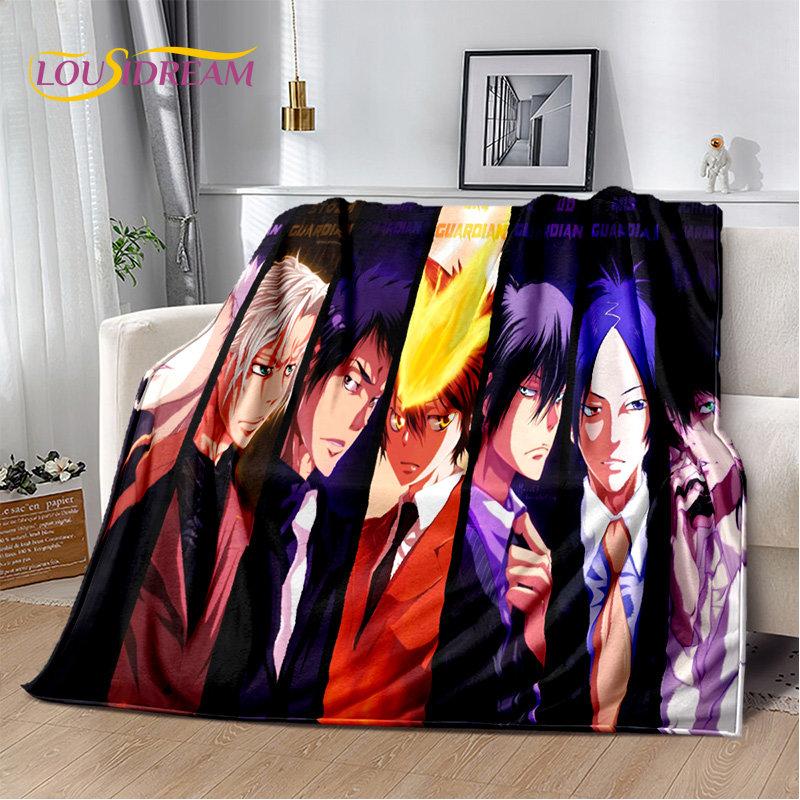 Coperta morbida in peluche, coperta in flanella, coperta da divano per soggiorno, camera da letto, letto, divano, copertura per picnic, per bambini, di Hitman Reborn