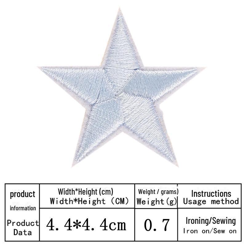 Stoffabzeichen mit fünfzackigem Stern-Stickerei