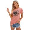 Women's Summer 3D T-shirt New Summer Simple Pattern Printed Short Sleeve Round Neck T-shirt