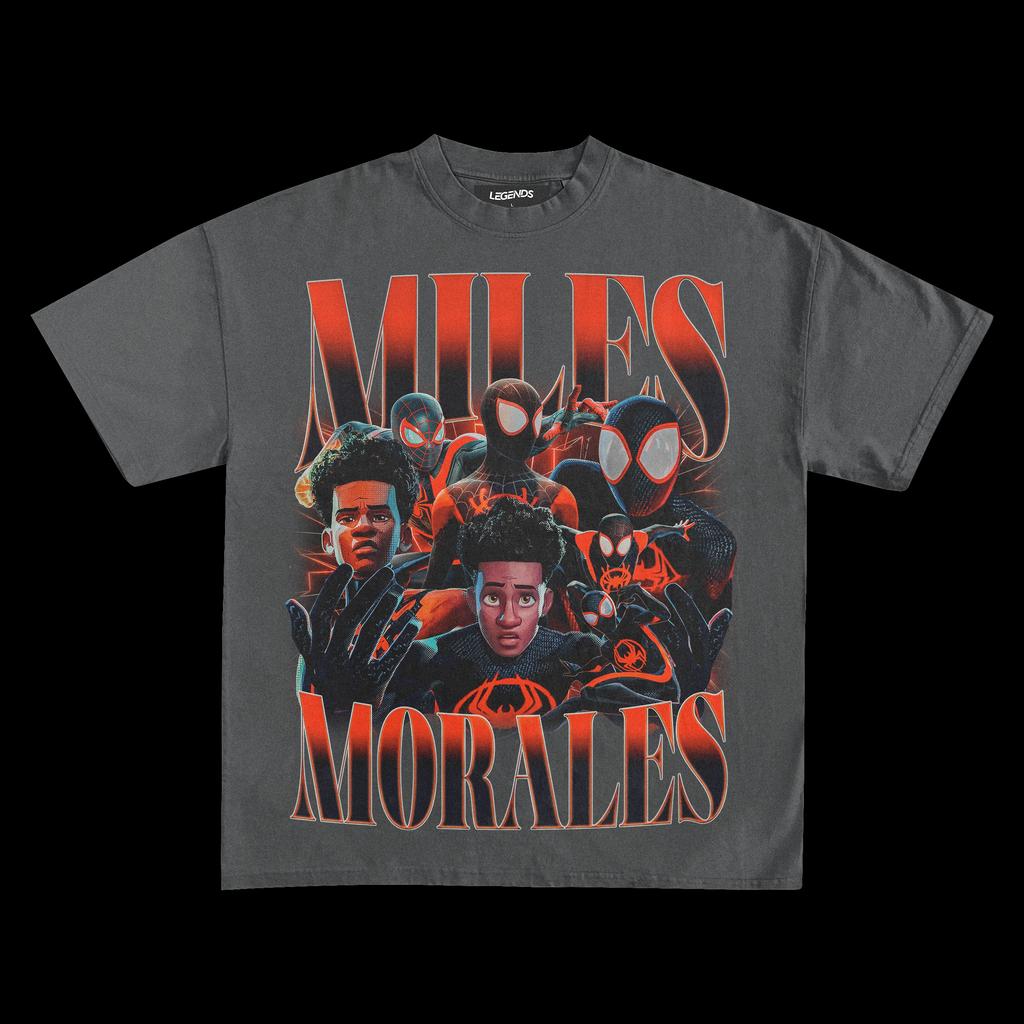 Miles Morales Spider-Man Movie Graphic T-shirt Women's Men's Oversized Streetwear Y2k Hip Hop Harajuku Short Sleeves High Quality Female Male Clothing