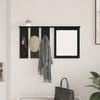 Wall Mounted Coat Rack with Shelf Black Oak Effect