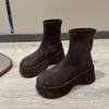 Women Platform Suede Ankle Snow Boots Fashion Flats Shoes Woman Winter 2025 Trend Cozy Warm Walking High Quality Botas Mujer