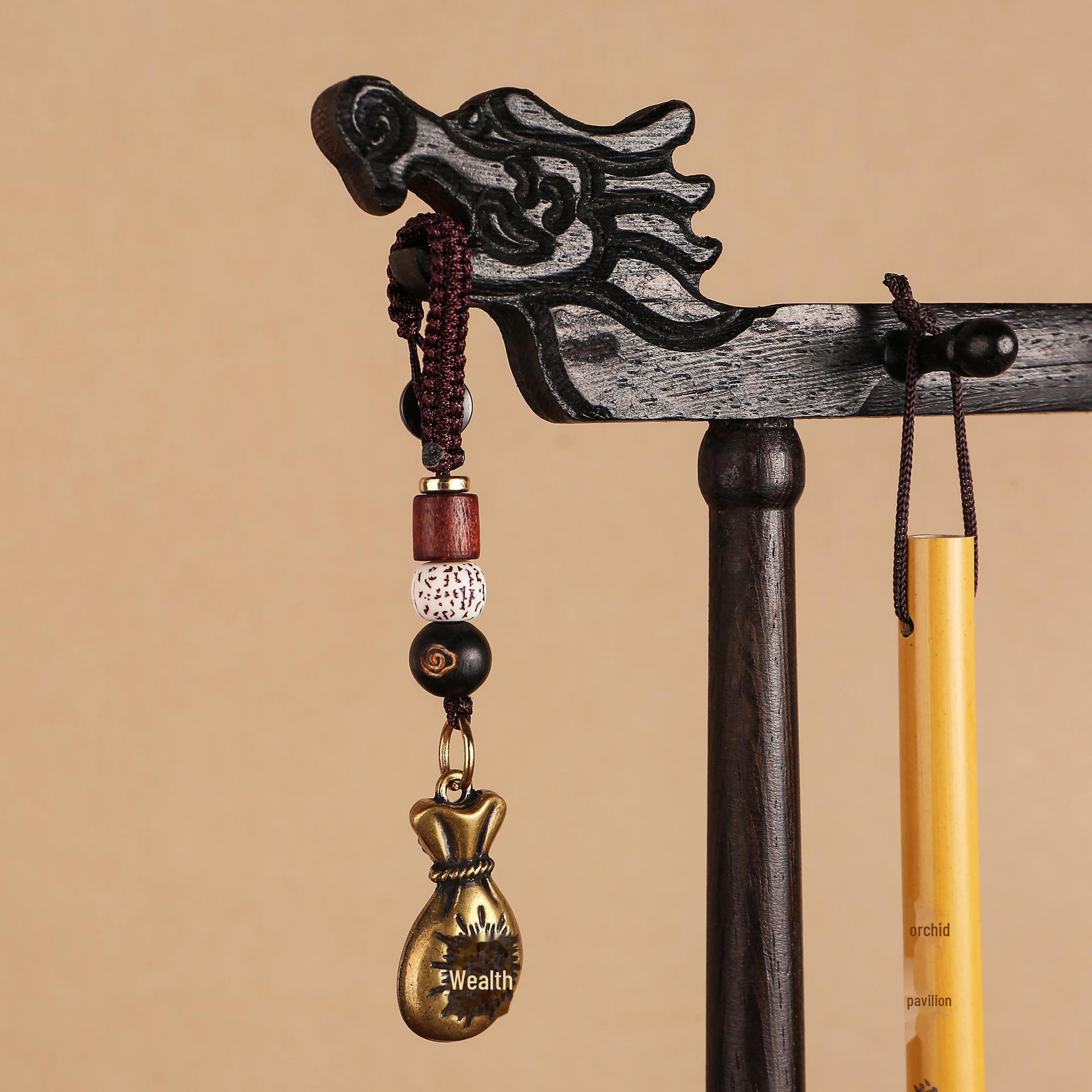 

Брелок Xiangyun Retro Brass: Подвеска удачи Гуань Гун и Пиксиу Small Lucky Bag