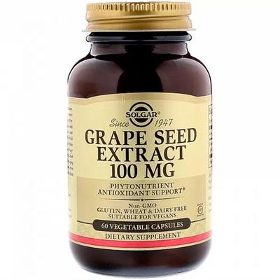 Extrakt z hroznových jader, 100 mg, 60 rostlinných kapslí