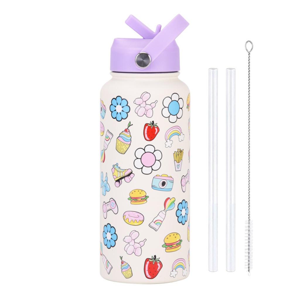 

304 Stainless Steel Insulated Travel Tumbler 1L Cold Retention Tumbler Handheld Cup Vehicle Use 09