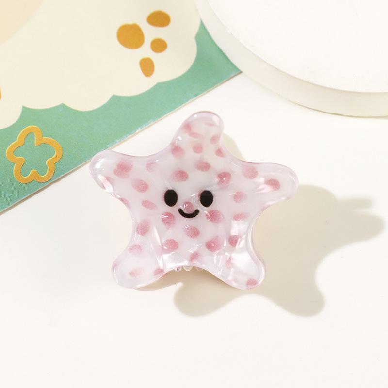 Niedliche Ozeantier Acetat Krallenklemme: Muschel, Delfin, Seestern, Welpen-Design