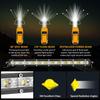 Zmoon Led Light Bar 12In Signal Row Light Bar [14In W/Bracket] 40W Spot Flood Combo Off Road Light, Waterproof Slim Light Bar For SUV Jeep ATV Boat