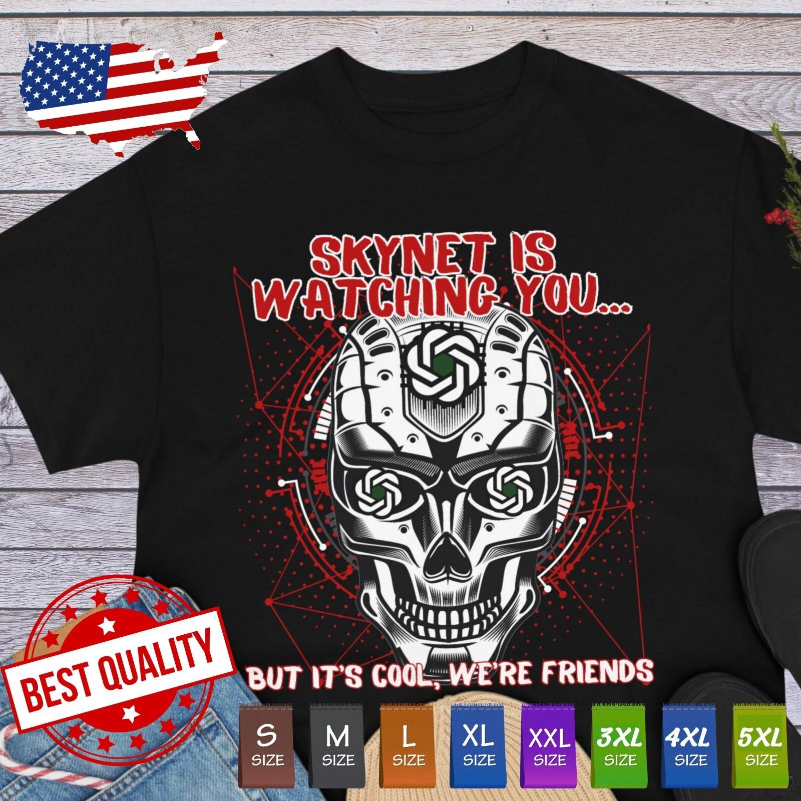 

Skynet Artificial Intelligence Cyborg Tee Shirt Computer Terminator Chat GPT I.A M