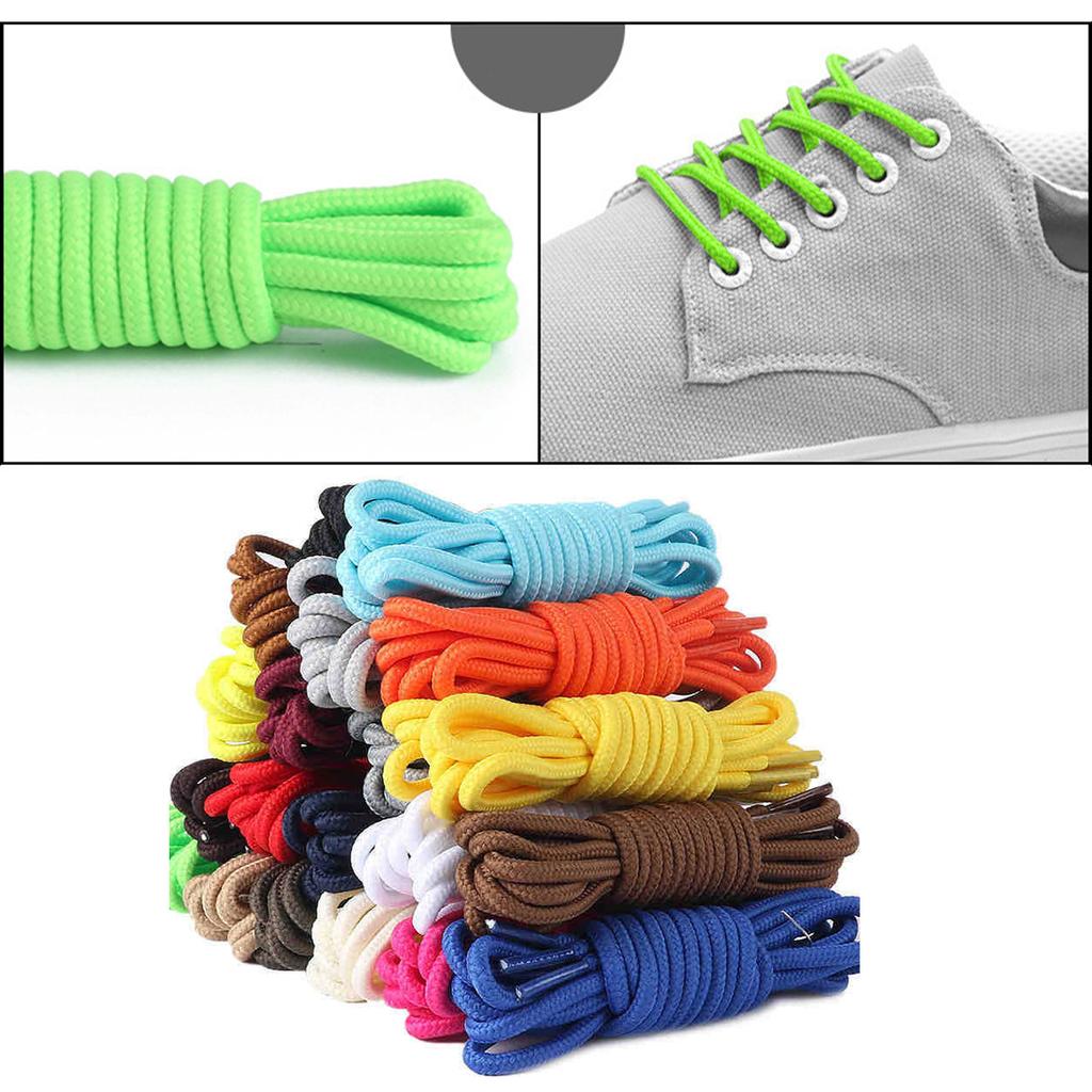 1 Pairs Premium Round Boot Laces, 4mm Diameter Walking Boot Laces for Walking Boots, Heavy Duty Work Boot Laces for Work Boots
