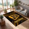 JCB Crystal Velvet Rug, Custom Name Text Personalized Non‑Slip Floor Mat for Home Decor Gift